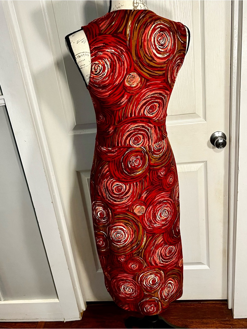 BEBE Women's Sleeveless Midi Bodycon Midi Dress Y2K Vintage Red, Medium - Picture 7 of 14